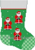 Susan Roberts Needlepoint - Santas Mini Stocking - Needle Nook