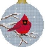 Susan Roberts Needlepoint - Puffed Cardinal Ornament