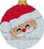 Susan Roberts Needlepoint - Golfball Santa Ornament