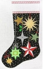 The Meredith Collection - Peppermint Party Stars Stocking