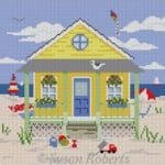 Susan Roberts Needlepoint - Yellow Beach Cottage