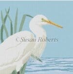 Susan Roberts Needlepoint - Snowy Egret