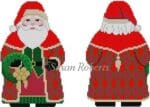 Susan Roberts Needlepoint - Santa with Wreath 2 sided