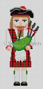 Susan Roberts Needlepoint - Bagpiper Nutcracker