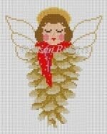 Susan Roberts Needlepoint - Pinecone Angel