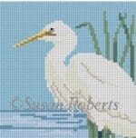 Susan Roberts Needlepoint - Snowy Egret