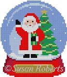 Susan Roberts Needlepoint - Santa Snow Globe