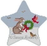 Susan Roberts Needlepoint - Rabbit with Birds Star