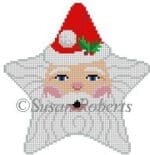 Susan Roberts Needlepoint - Santa Face Star