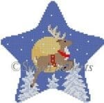 Susan Roberts Needlepoint - Flying Reindeer Star