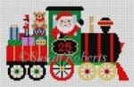 Susan Roberts Needlepoint - Santa Train Ornament