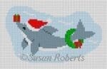 Susan Roberts Needlepoint - Dolphin Present Ornament