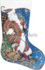 Tapestry Tent - Sledding Santa Stocking