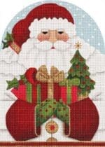 Melissa Shirley Designs - Xmas Tree Santa Small Dome