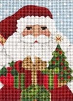 Melissa Shirley Designs - Xmas Tree Santa Ornament Square
