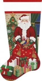 Melissa Shirley Designs - Santa Claus & Toys Stocking