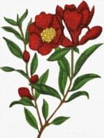 Melissa Shirley Designs - Red Flowers - Turtle Bag Insert