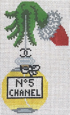 Skooter's Designs - Chanel Grinch Ornament - Needle Nook