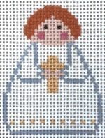 KCN Designers - White Angel with Gold Cross