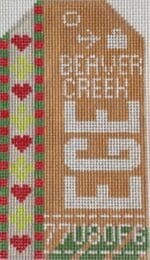 Hedgehog Needlepoint - Beaver Creek Retro Travel Tag