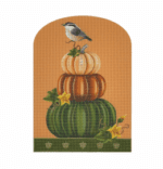 Pepperberry Designs - Pumpkin Topiary w/Nuthatch