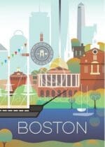 Painted Pony Designs - Boston Travel Poster