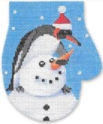 Scott Church Needlepoint - Building a Snowman Mitten