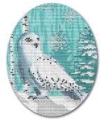 Scott Church Needlepoint - Snowy Owl