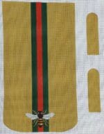 KCN Designers - Bee Purse with Red and Green Stripe on Gold