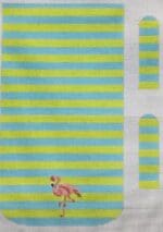 KCN Designers - Flamingo on Stripes Purse
