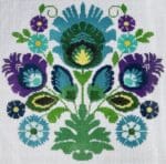 KCN Designers - Polish Folk Design - Blue Flower