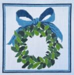 KCN Designers - Blue Wreath Pillow