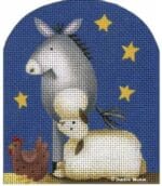 Melissa Shirley Designs - Nativity Donkey, Sheep, Hen