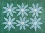KCN Designers - Courteney Six Flowers - Green and Blue