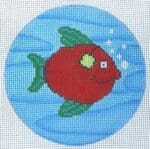 CBK Needlepoint Collections - Red Fish with Ear Muffs
