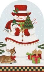 Melissa Shirley Designs - Christmas Tree Snowman Dome