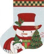 Melissa Shirley Designs - Christmas Tree Snowman Mini Sock