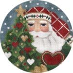Melissa Shirley Designs - Holly Heart Santa Ornament