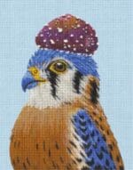 Melissa Shirley Designs - Jake - American Kestrel w/Mushroom