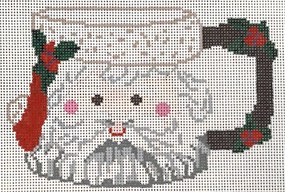 Prairie Designs Needlepoint - Santa Mug - Needle Nook