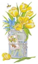 Melissa Shirley Designs - Yellow Tulip Jar