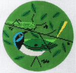 Charley Harper Needlepoint - Green Jay