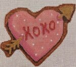 Laura Love Designs - Arrow XO Heart Cookie