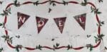 Laura Love Designs - Botanical Noel Garland Red - 4 canvases