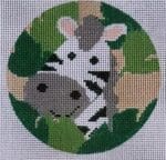 Laura Love Designs - Zebra Ornament Round
