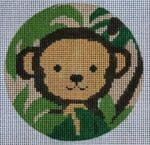 Laura Love Designs - Monkey Ornament Round