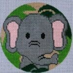 Laura Love Designs - Elephant Ornament Round