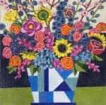 Alice Peterson Company - Flowers in Geometric Vase