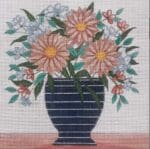 Alice Peterson Company - Pink Daisy Stripe Vase