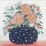 Alice Peterson Company - Pink Daisy Polka Dot Vase